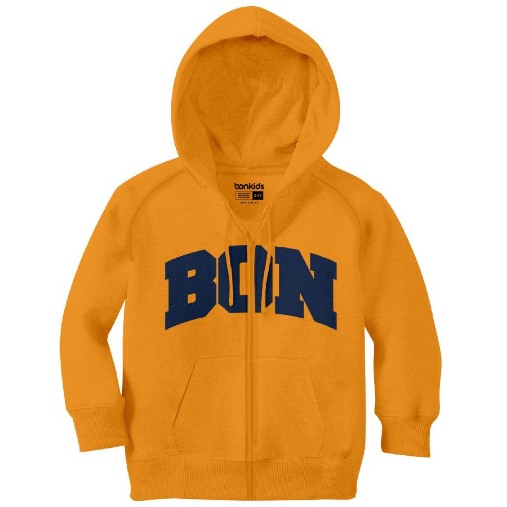 BOYS Embroidery Orange ZIPPER HOODIE