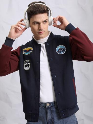 Navy Blue Varsity Jacket